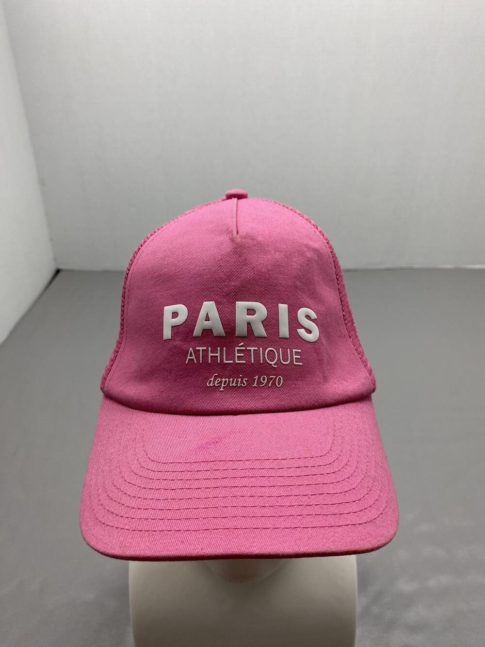 Hat Cap Strap Back Womens Adjustable Pink Mesh Baseball Paris Athletique Logo